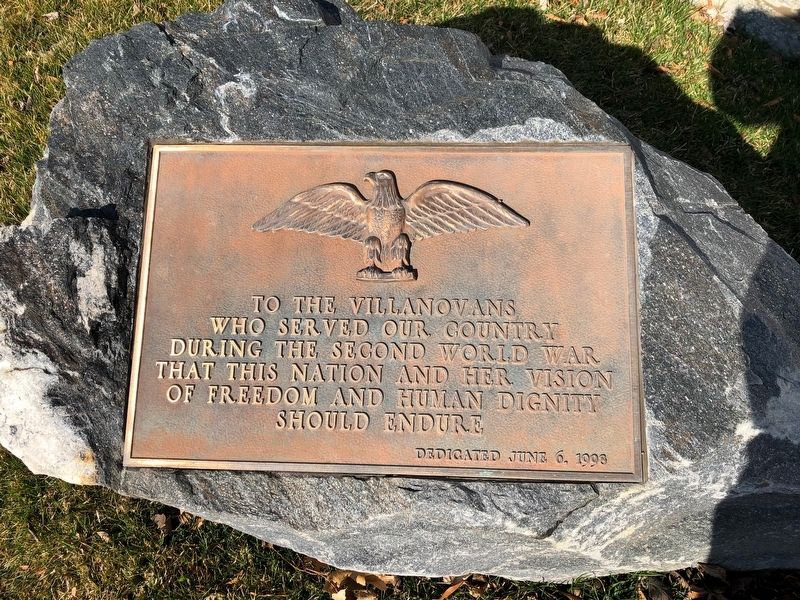 Villanova University World War II Memorial. Click for full size. Villanova University World War II Memorial image. Click for full size.