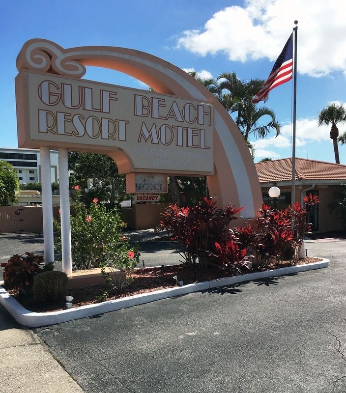 Gulf Beach Motel Sign image. Click for full size.