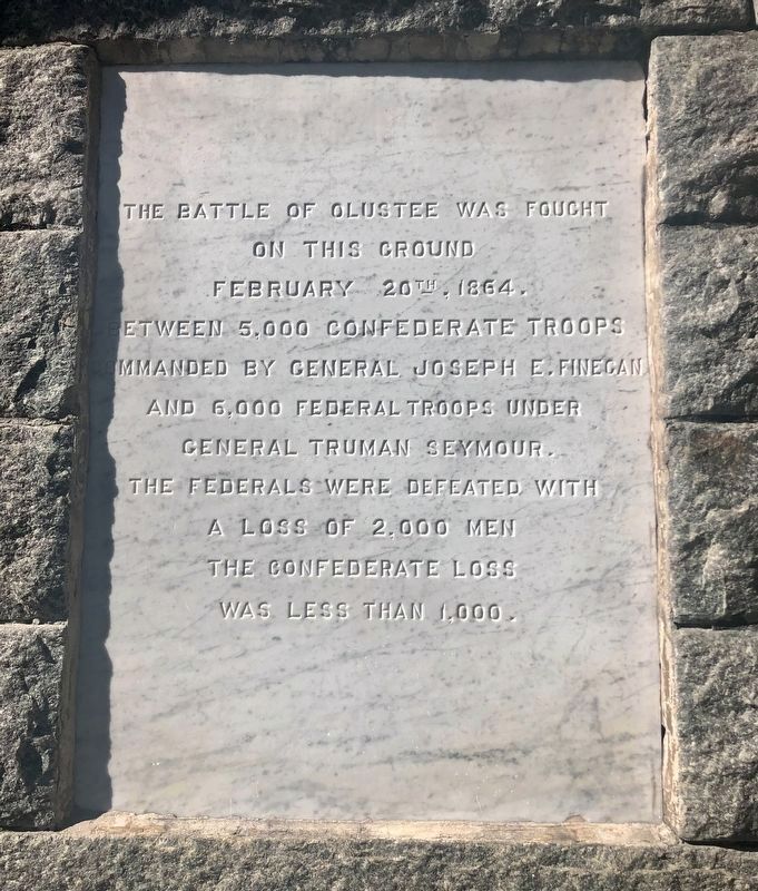 The Battle of Olustee Marker. Click for full size. The Battle of Olustee Marker image. Click for full size.