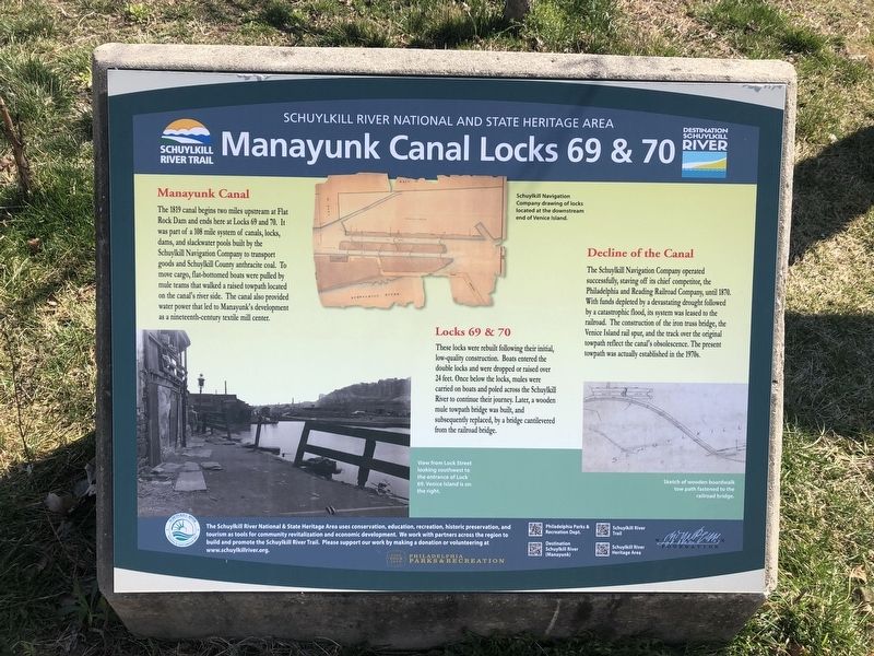 Manayunk Canal Locks 69 & 70 Marker image. Click for full size.