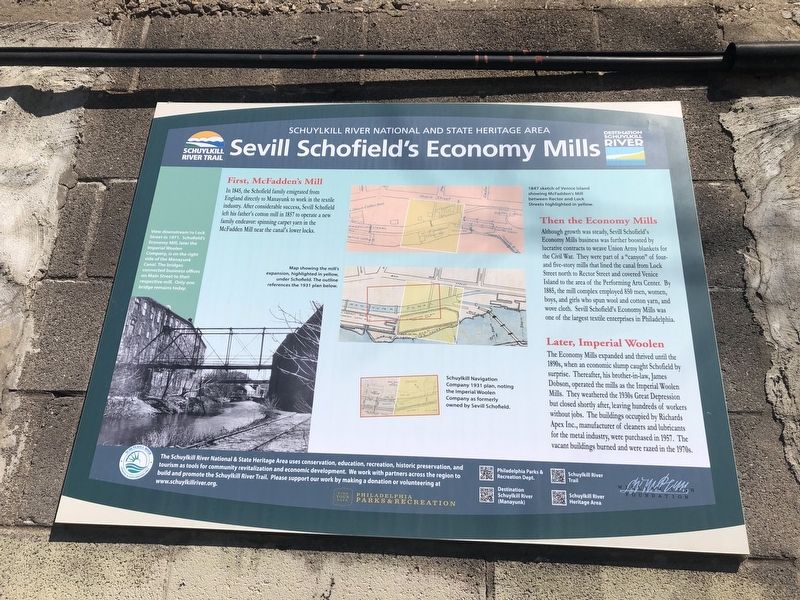 Sevill Schofield's Economy Mills Marker. Click for full size. Sevill Schofield's Economy Mills Marker image. Click for full size.