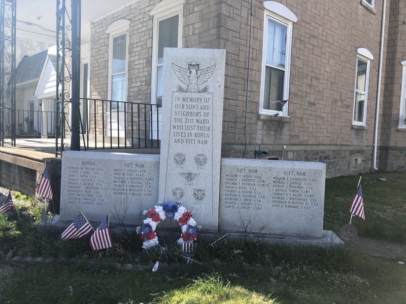 21st Ward Korean and Vietnam War Memorial. Click for full size. 21st Ward Korean and Vietnam War Memorial image. Click for full size.