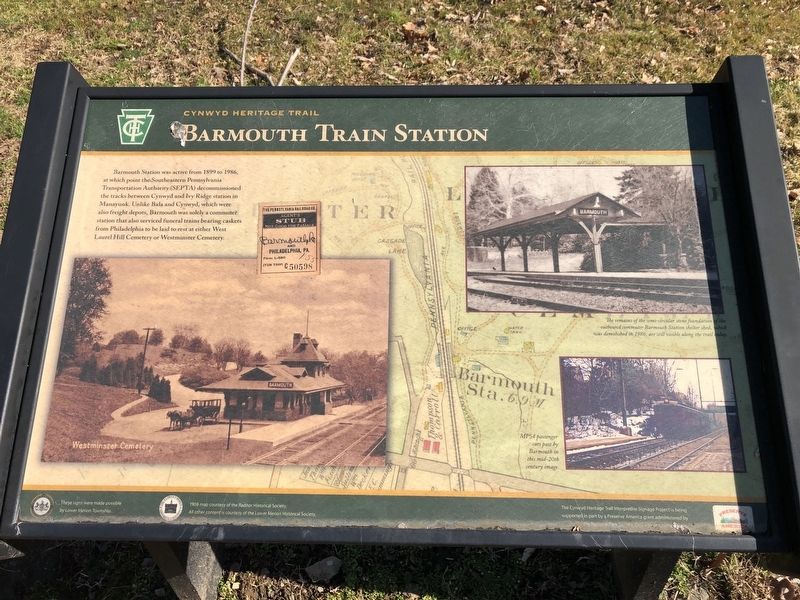 Barmouth Train Station Marker. Click for full size. Barmouth Train Station Marker image. Click for full size.