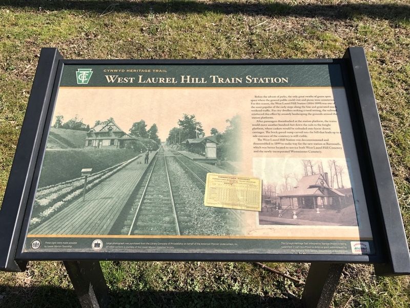 West Laurel Hill Train Station Marker image. Click for full size.