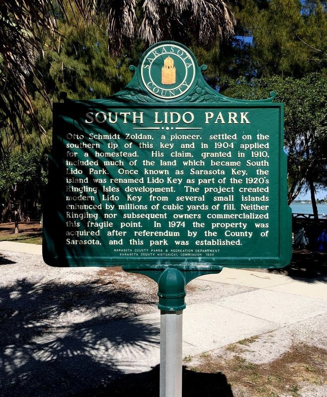 South Lido Park Marker (Side 1) image. Click for full size.