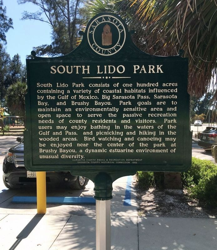 South Lido Park Marker (Side 2) image. Click for full size.
