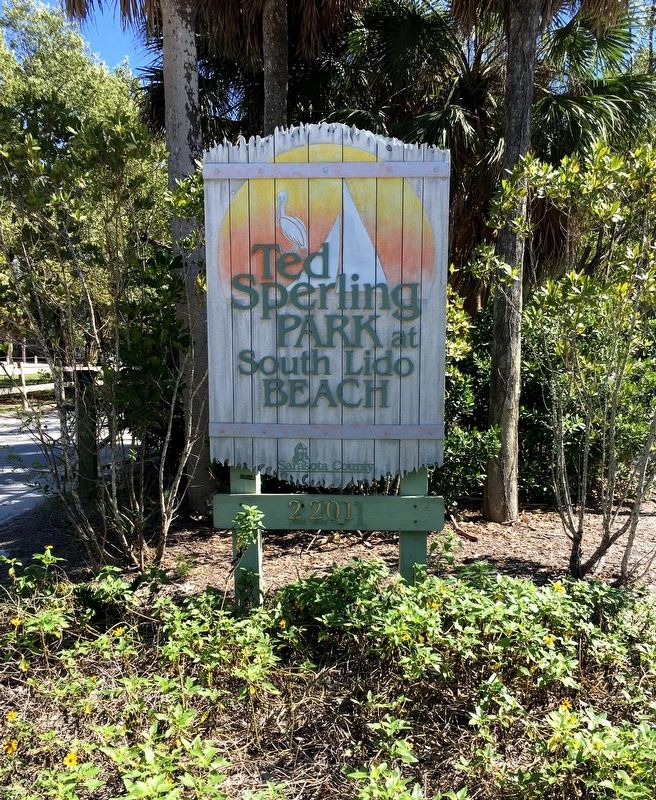 Ted Sperling Park at South Lido Beach Sign image. Click for full size.