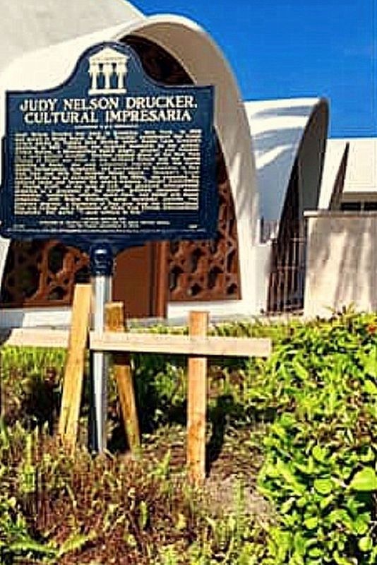 Judy Nelson Drucker, Cultural Impresaria Marker Dedication image. Click for full size.