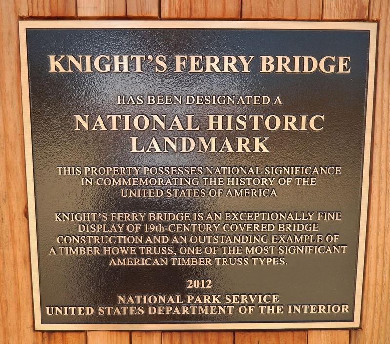 Knight's Ferry Bridge Marker image. Click for full size.