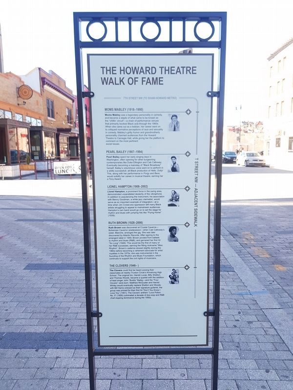 The Howard Theatre Walk of Fame Marker image. Click for full size.