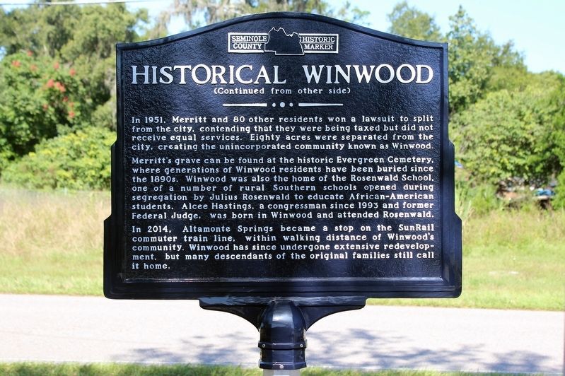 Historical Winwood Marker Side 2 image. Click for full size.
