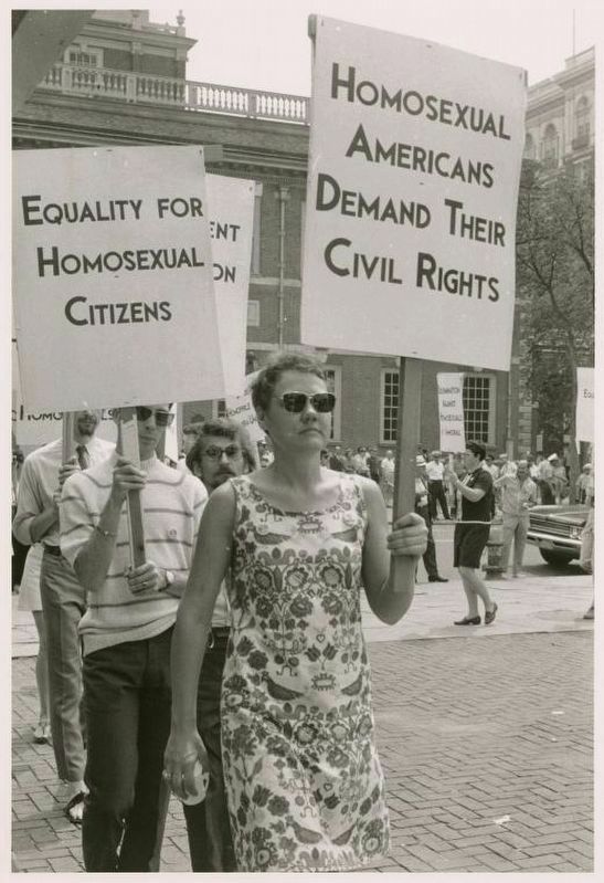 <i>Barbara Gittings picketing</i> image. Click for full size.