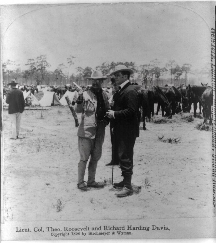 <i>Lieut. Col. Theo. Roosevelt and Richard Harding Davis</i> image. Click for full size.