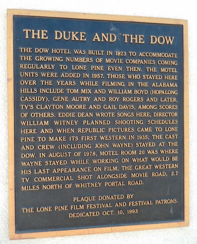 The Duke and the Dow Marker image. Click for full size.