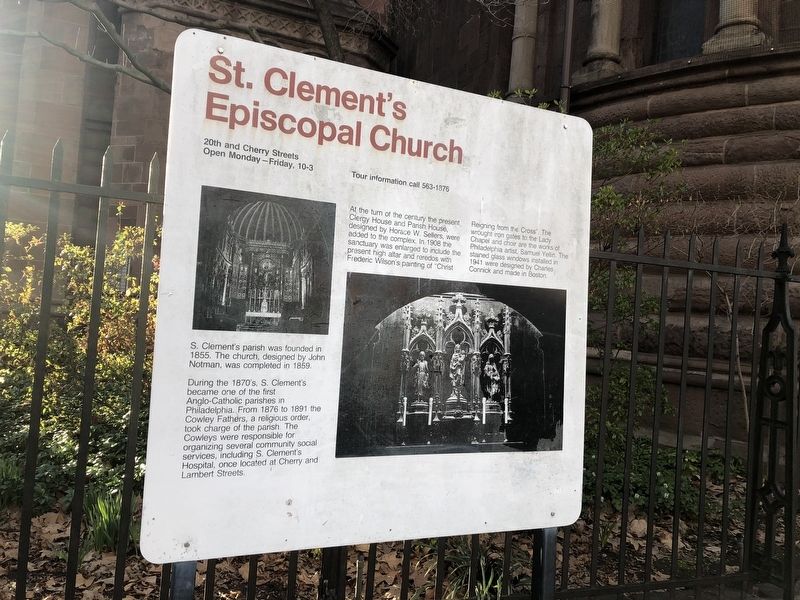 St. Clement's Episcopal Church Marker. Click for full size. St. Clement's Episcopal Church Marker image. Click for full size.
