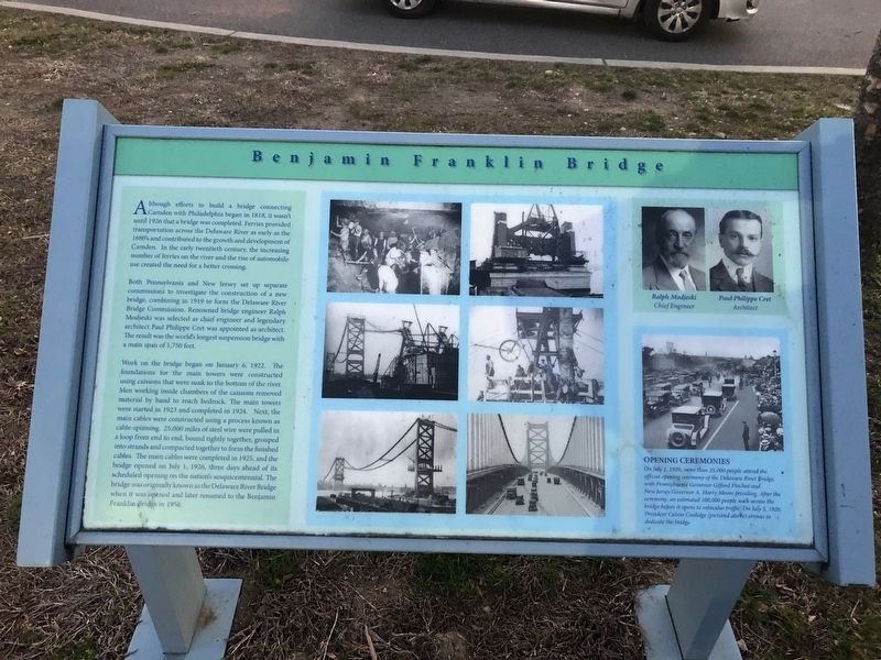 Benjamin Franklin Bridge Marker image. Click for full size.