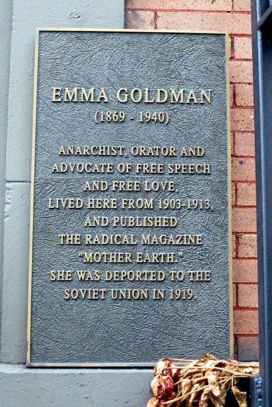 Emma Goldman Marker image. Click for full size.