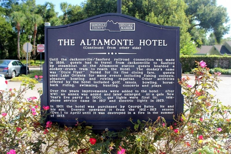 The Altamonte Hotel Marker Side 2 image. Click for full size.