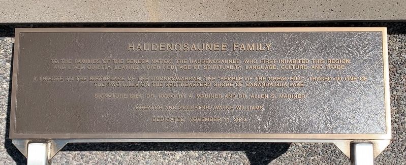 Haudenosaunee Family Marker image. Click for full size.
