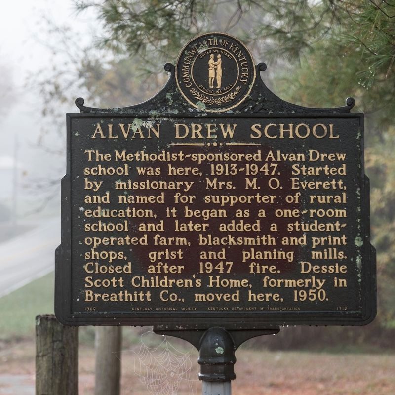 Alvan Drew School Marker image. Click for full size.