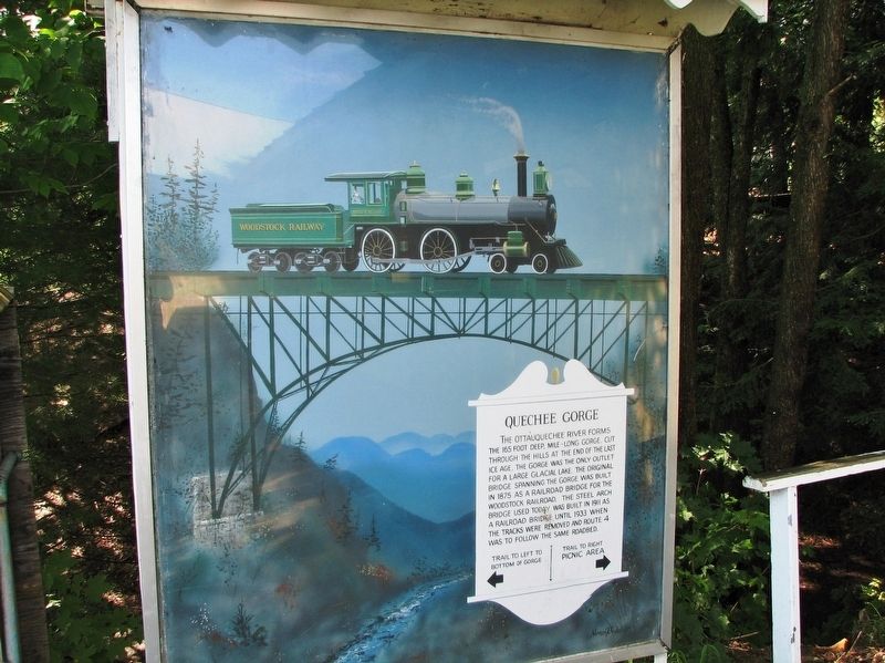 Quechee Gorge Marker (<i>wide view</i>) image. Click for full size.