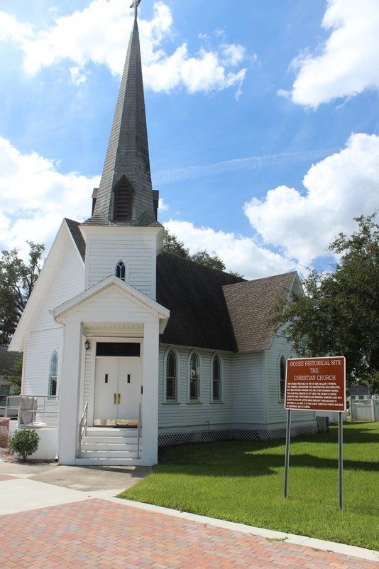 The Christian Church and Marker image. Click for full size.