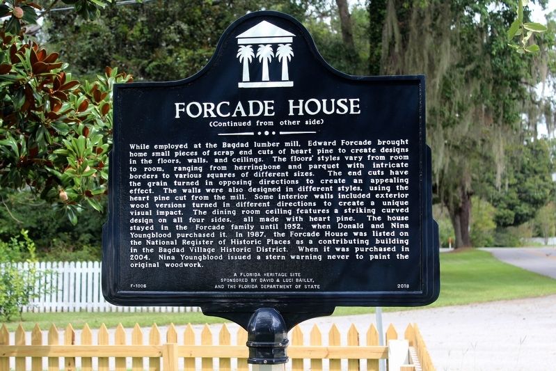 Forcade House Marker Side 2. Click for full size. Forcade House Marker Side 2 image. Click for full size.