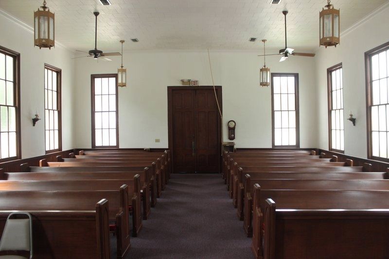 Bagdad United Methodist Church interior image. Click for full size.