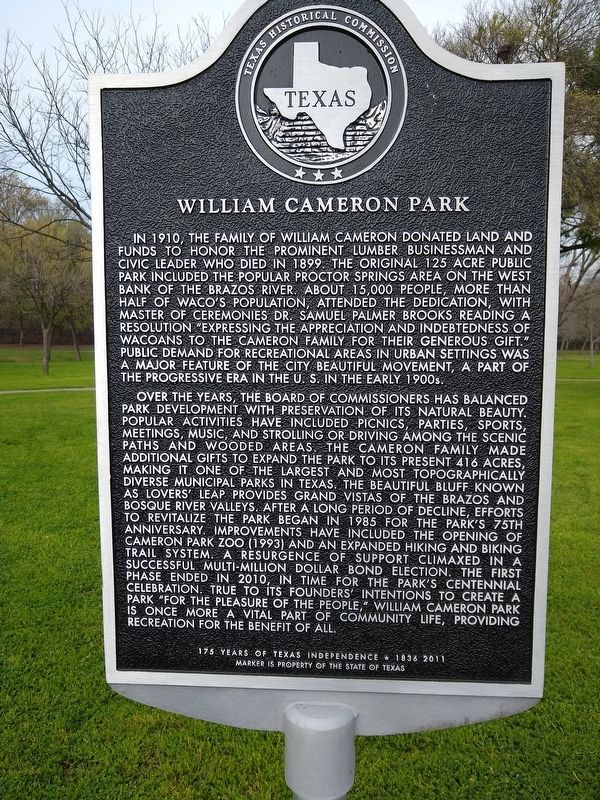 William Cameron Park Marker image. Click for full size.