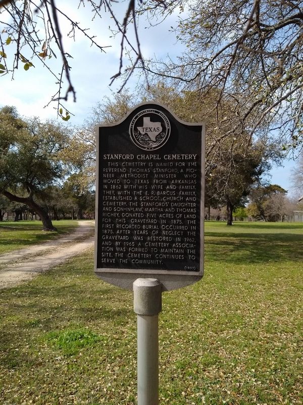 Stanford Chapel Cemetery Marker. Click for full size. Stanford Chapel Cemetery Marker image. Click for full size.