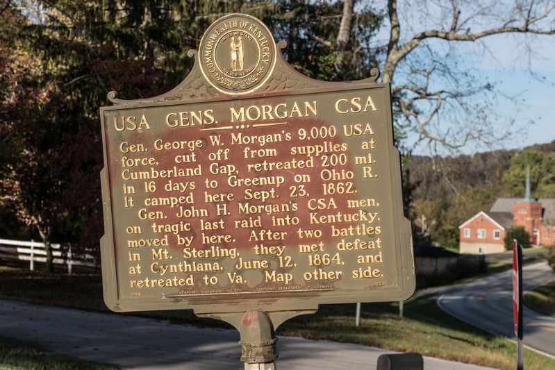 USA Gens. Morgan CSA Marker image. Click for full size.