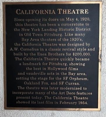 California Theatre Marker image. Click for full size.