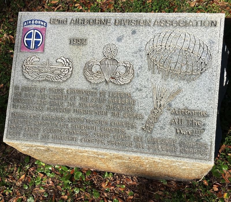 82nd Airborne Division Association Marker. Click for full size. 82nd Airborne Division Association Marker image. Click for full size.
