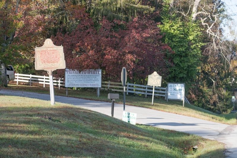 USA Gens. Morgan CSA and Hazel Green Academy Markers. Click for full size. USA Gens. Morgan CSA and Hazel Green Academy Markers image. Click for full size.