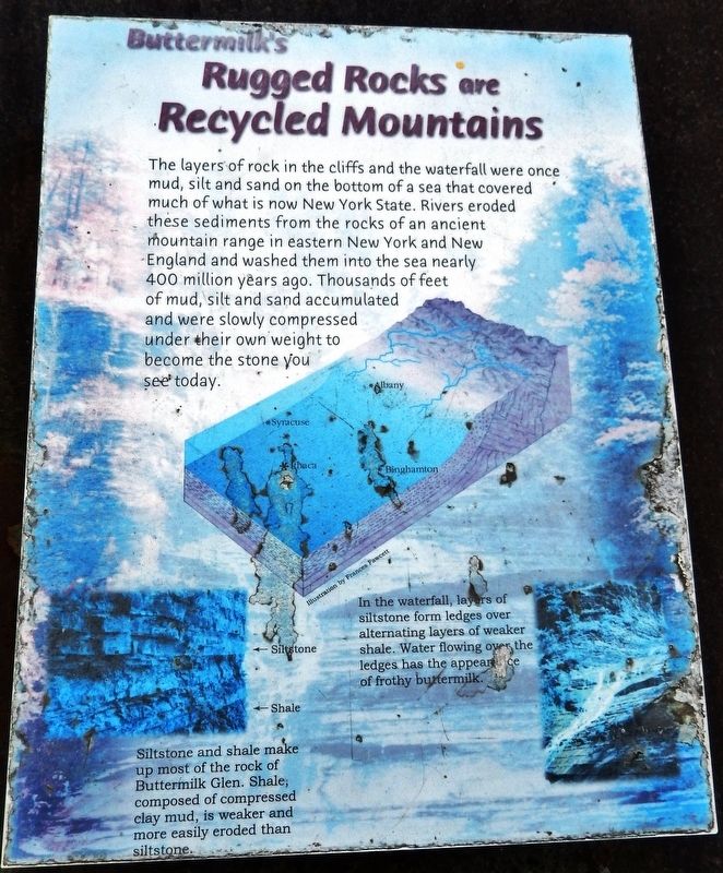Buttermilk's Rugged Rocks are Recycled Mountains Marker image. Click for full size.
