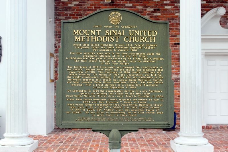 Mount Sinai United Methodist Church Marker image. Click for full size.