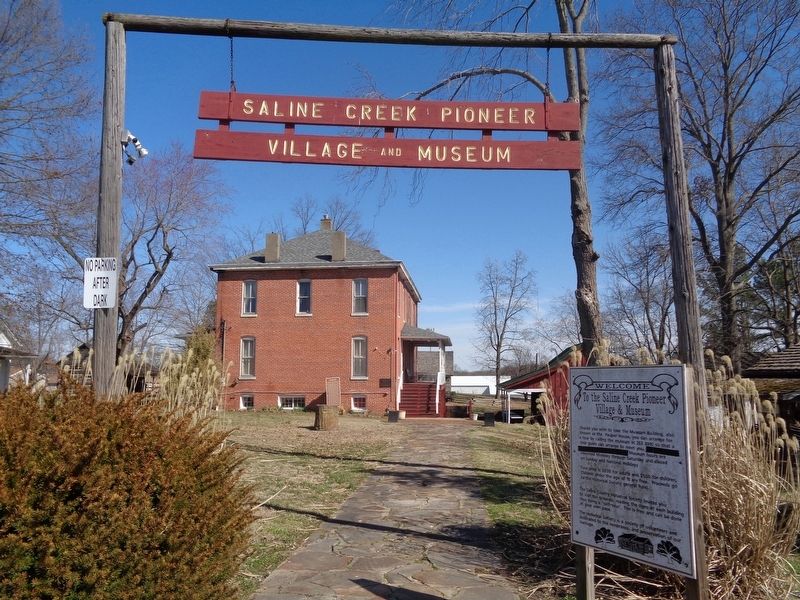 Saline County Pioneer Village entrance image. Click for full size.