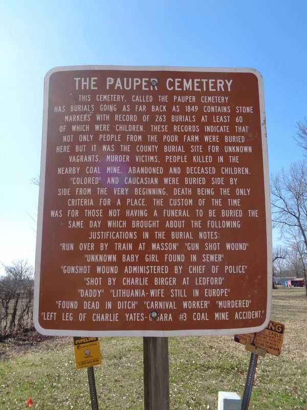 The Pauper Cemetery Marker image. Click for full size.