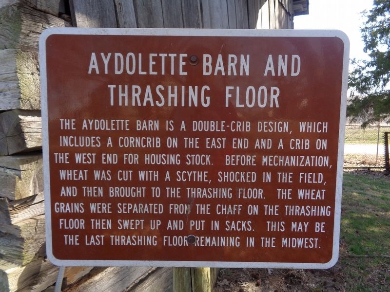 Aydolette Barn and Thrashing Floor Marker. Click for full size. Aydolette Barn and Thrashing Floor Marker image. Click for full size.