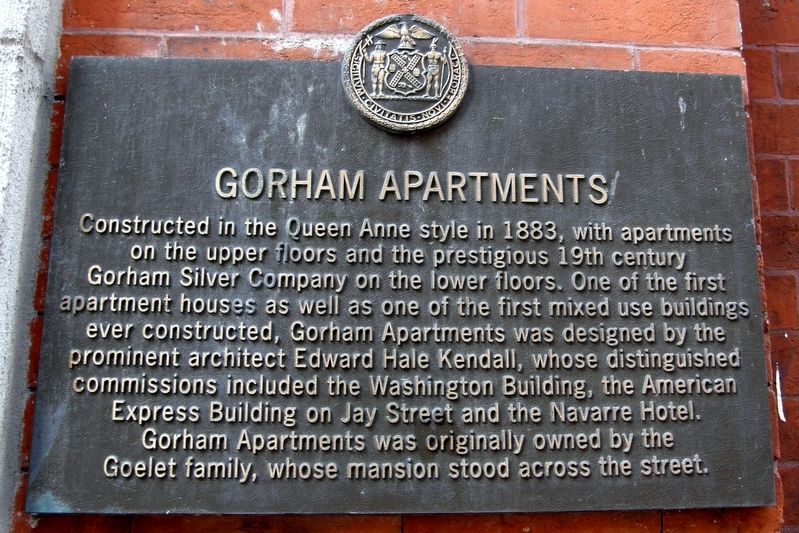 Gorham Apartments Marker image. Click for full size.