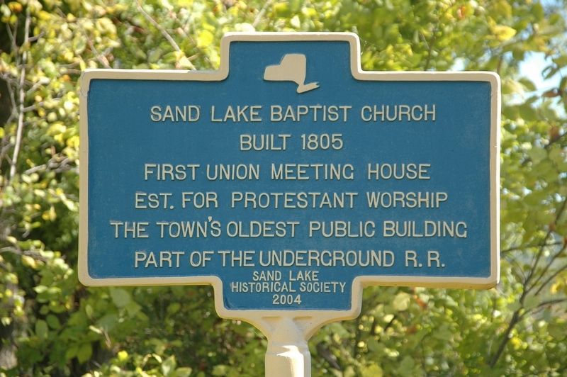 Sand Lake Baptist Church Marker image. Click for full size.