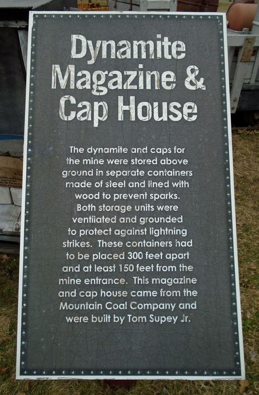 Dynamite Magazine & Cap House Marker image. Click for full size.