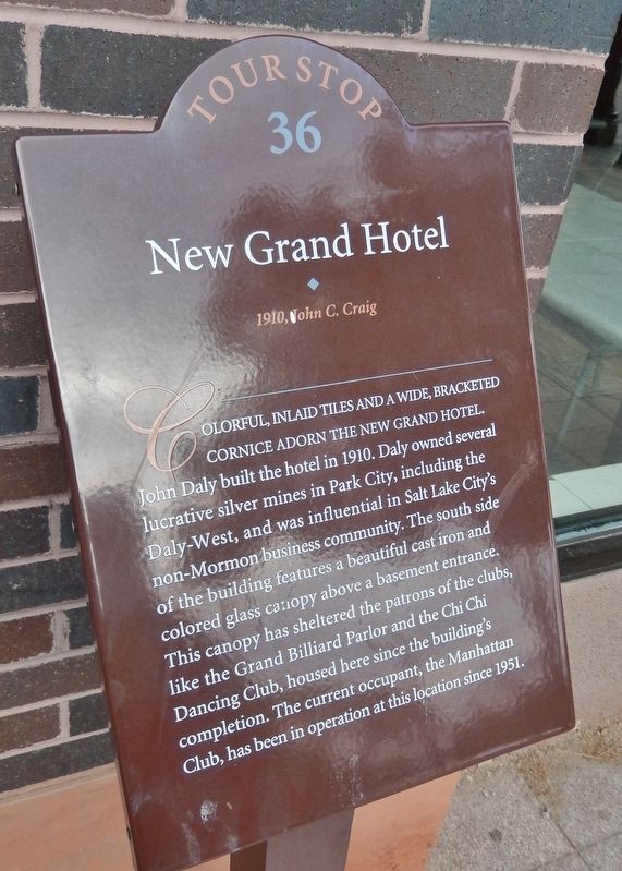 New Grand Hotel Marker image. Click for full size.