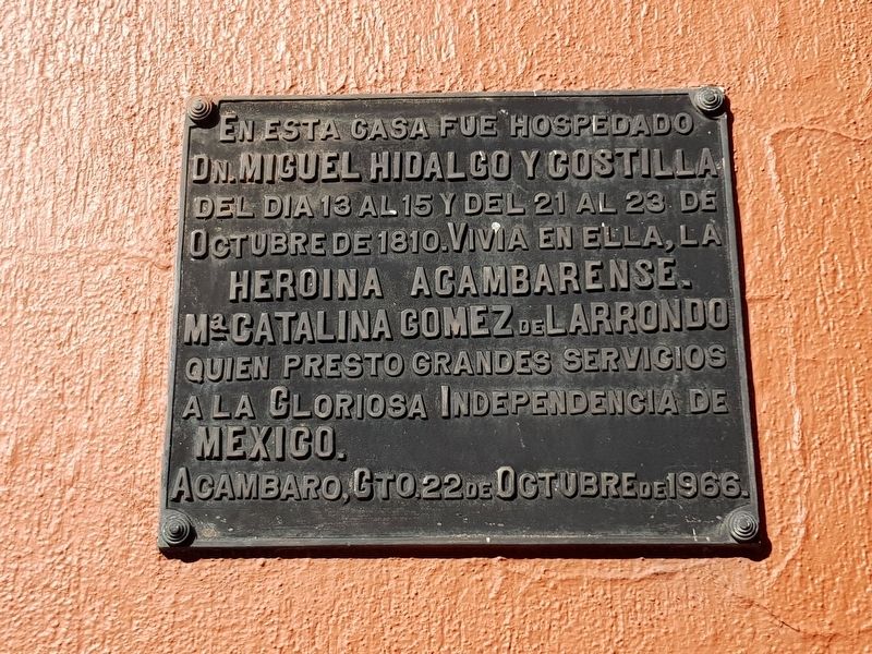 Home of María Catalina Gómez de Larrondo Marker image. Click for full size.