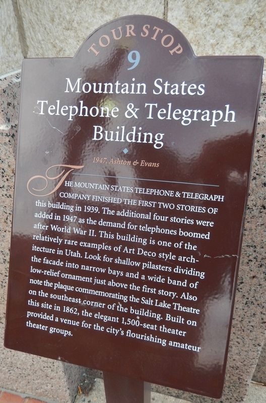 Mountain States Telephone & Telegraph Building Marker image. Click for full size.