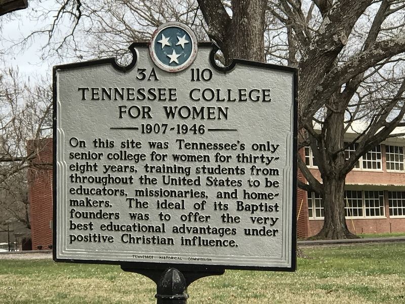 Tennessee College for Women Marker. Click for full size. Tennessee College for Women Marker image. Click for full size.