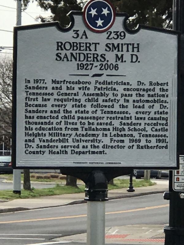 Robert Smith Sanders, M. D. Marker. Click for full size. Robert Smith Sanders, M. D. Marker image. Click for full size.