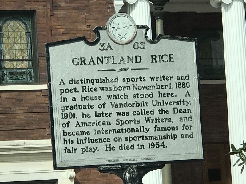 Grantland Rice Marker image. Click for full size.
