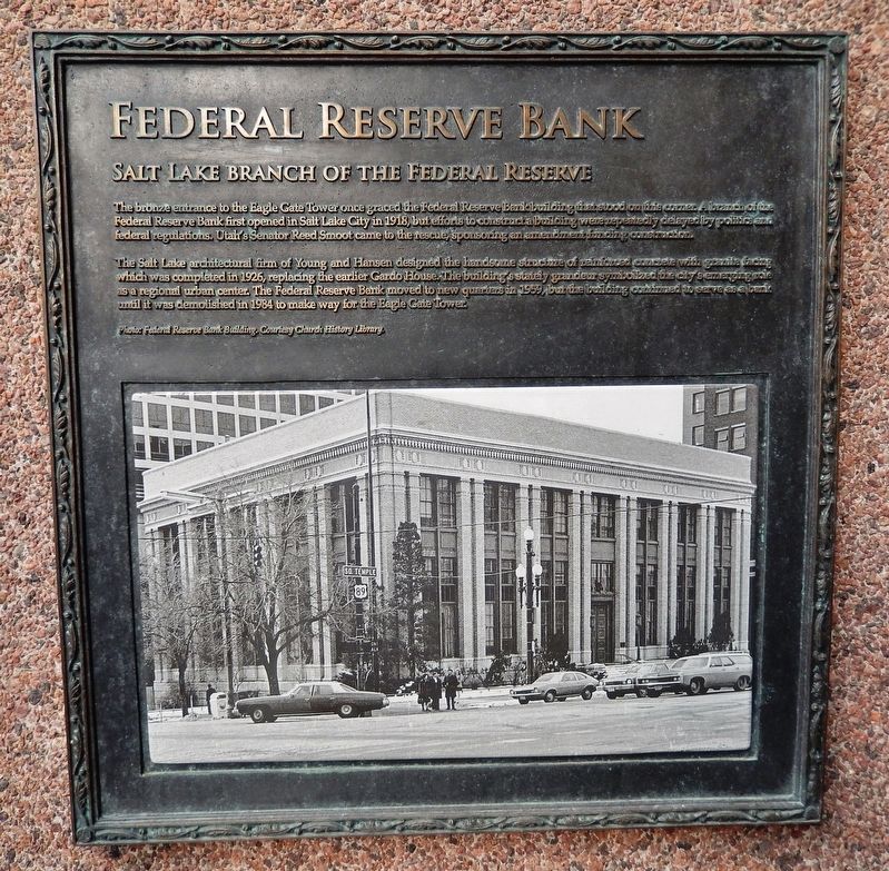 Federal Reserve Bank Marker image. Click for full size.