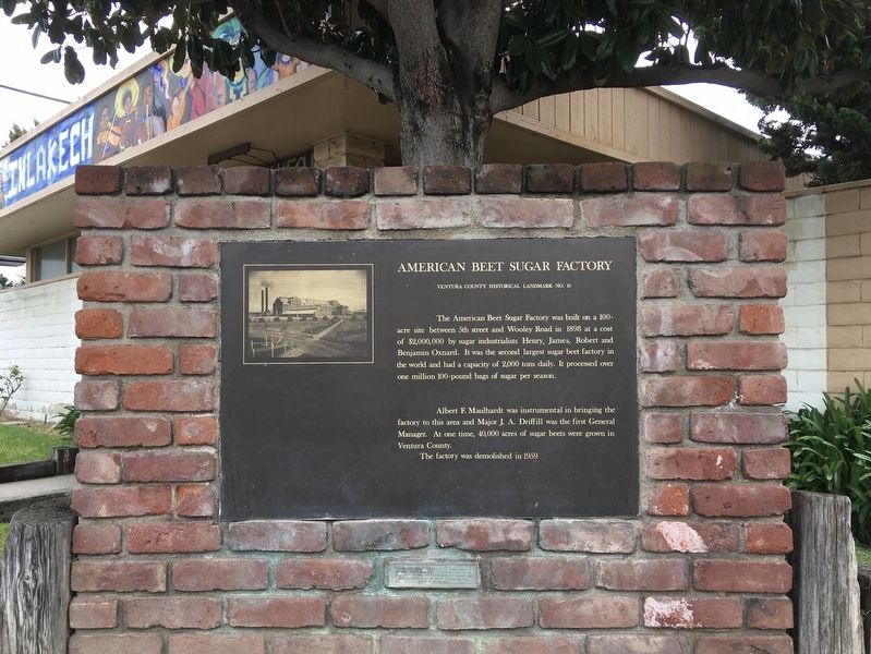 American Beet Sugar Factory Marker image. Click for full size.